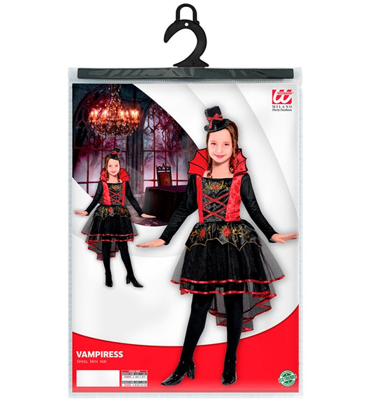 Vampiress  Dress, Mini Hat 