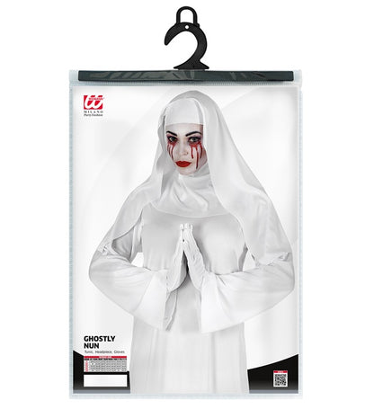 Ghostly Nun  Tunic, Headpiece, Gloves 