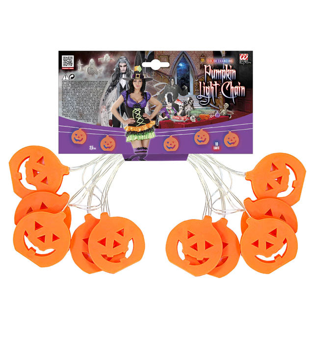 Color Changing Pumpkin Light Chain 2,5 M - 10 Lights
