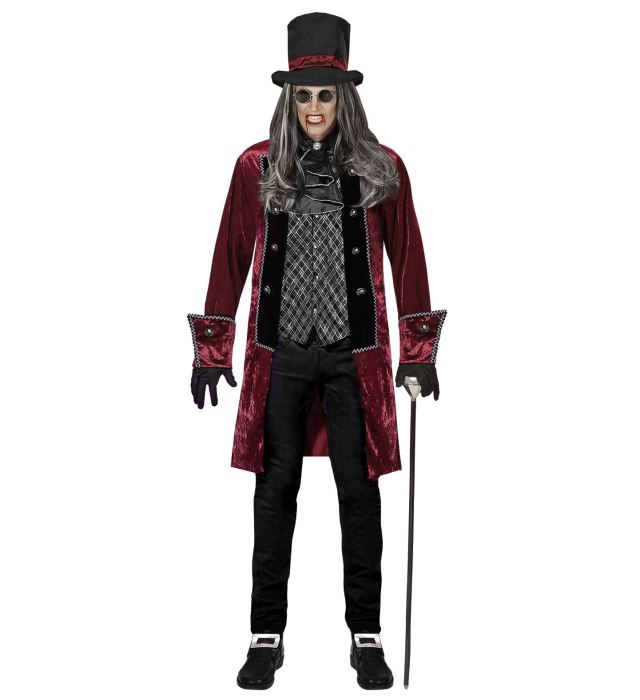 Victorian Vampire  Jacket With Vest, Jabot, Gloves, Hat 