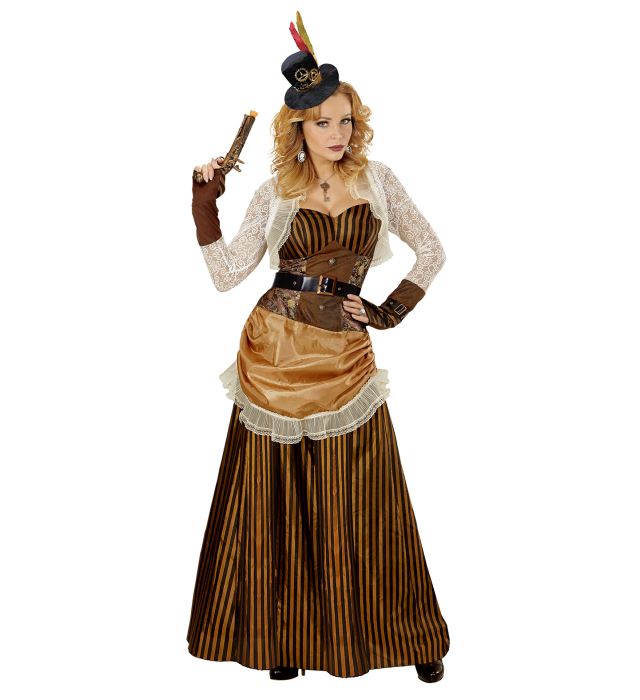 Steampunk  Dress, Belt, Mini Hat 