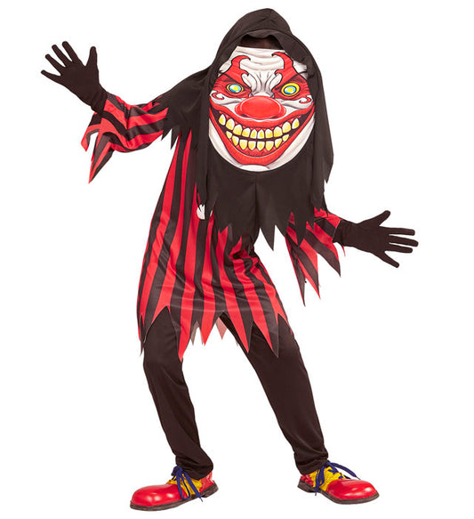 Horror Clown  Robe, Oversized Hooded Mask 