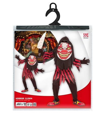 Horror Clown  Robe, Oversized Hooded Mask 