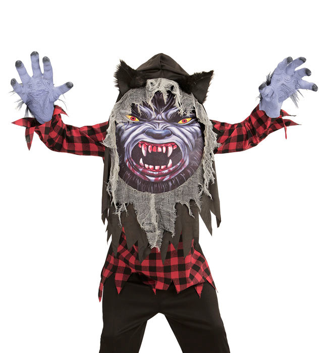 Werewolf  Robe, Oversized Hoodedmask 