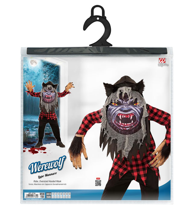 Werewolf  Robe, Oversized Hoodedmask 