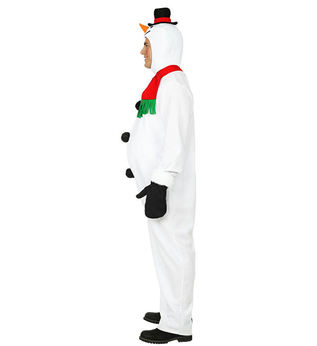 Snowman  Overalls With Stuffed Belly, Headpiece With Mask, Gloves, Scarf 