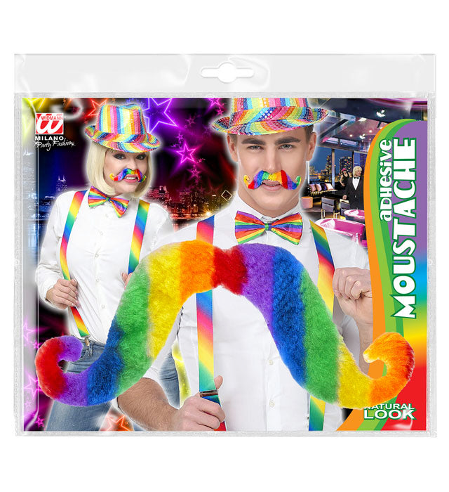 Adhesive Rainbow Moustache
