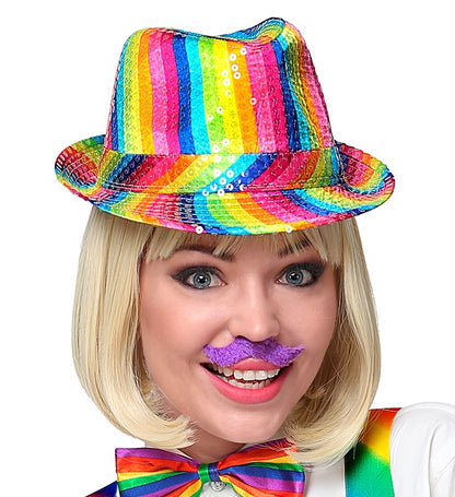 Set Of 5 Adhesive Colored Moustaches