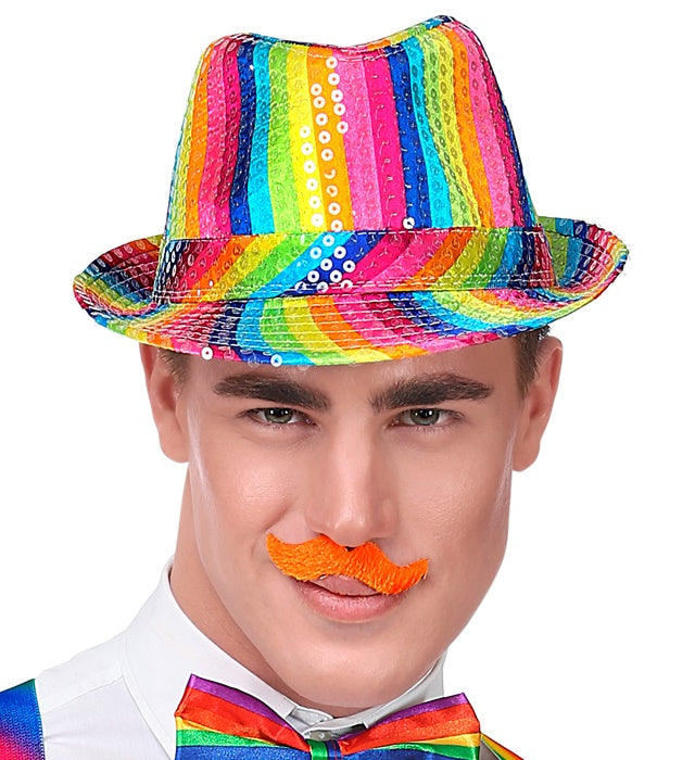Set Of 5 Adhesive Colored Moustaches