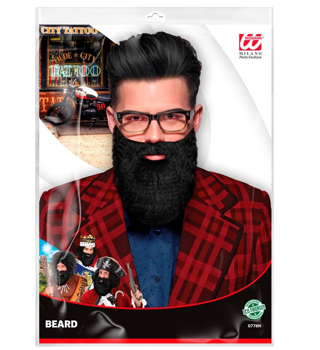Character Beard With Moustache Black