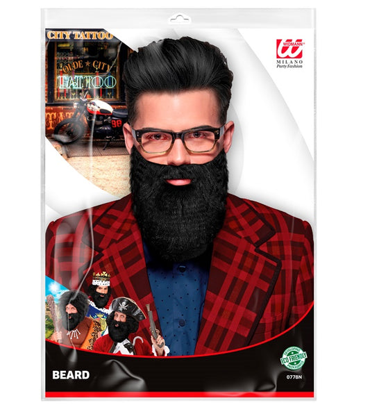Character Beard With Moustache Black