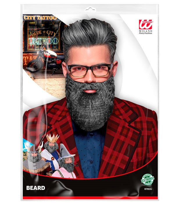 Character Beard With Moustache Grey