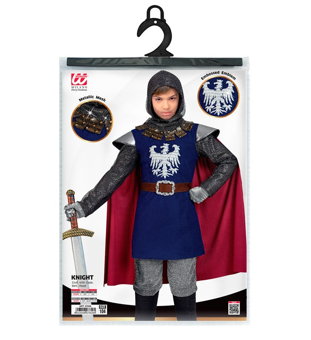 Knight  Coat With Cape, Belt, Hood 