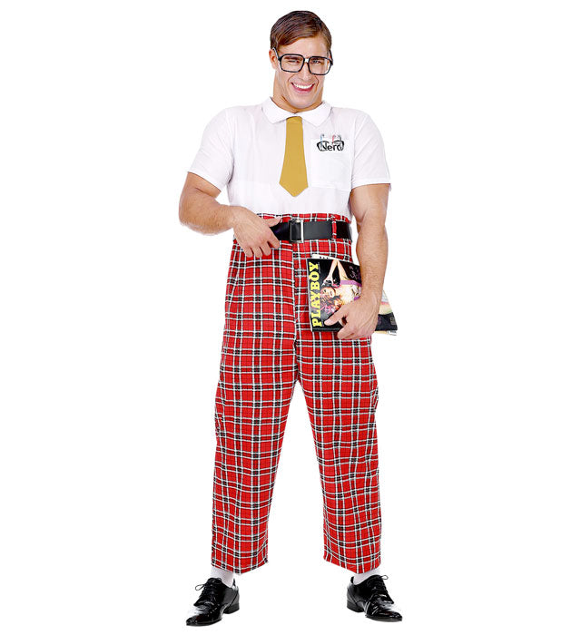 Nerd  Overalls, Belt, Tie, Glasses 