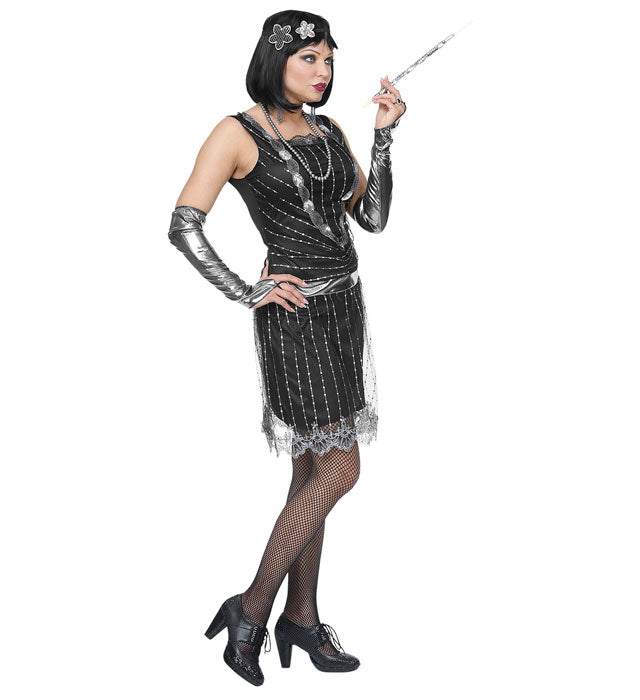 Flapper  Dress, Gloves, Headband 