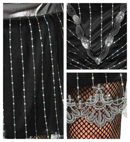 Flapper  Dress, Gloves, Headband 