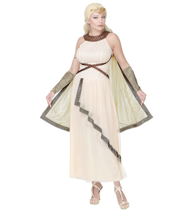 Greek/Roman Goddess  Dress With Cape, Arm Warmers, Headpiece 
