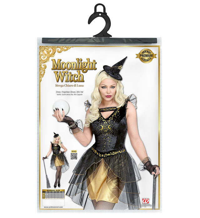 Moonlight Witch  Dress, Fingerless Gloves, Mini Hat 