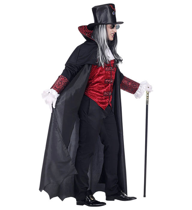Vampire Lord  Long Coat With Vest And Jabot, Top Hat 