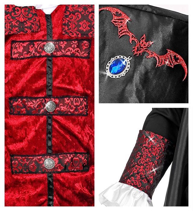 Vampire Lord  Long Coat With Vest And Jabot, Top Hat 