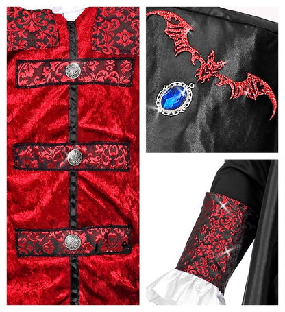 Vampire Lord  Long Coat With Vest And Jabot, Top Hat 