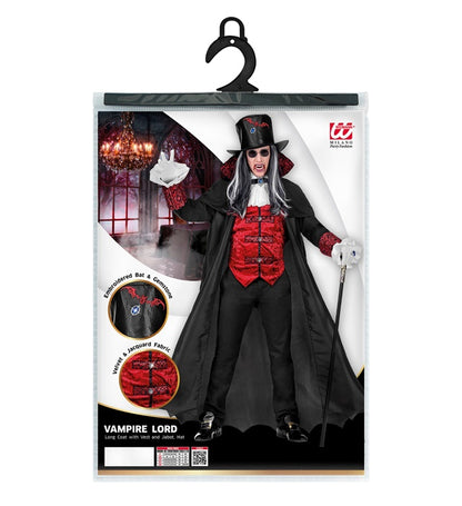 Vampire Lord  Long Coat With Vest And Jabot, Top Hat 