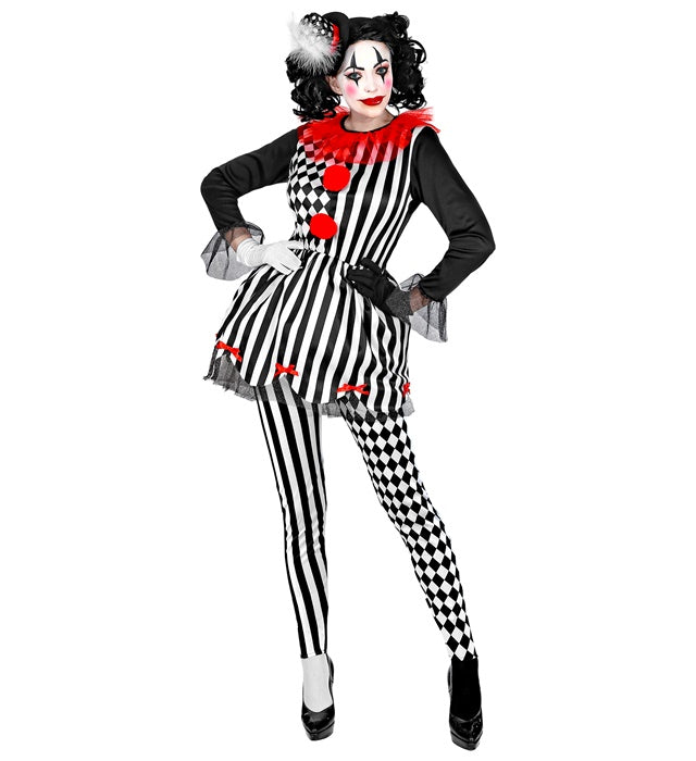 Evil Harlequin  Dress, Leggings, Mini Hat 