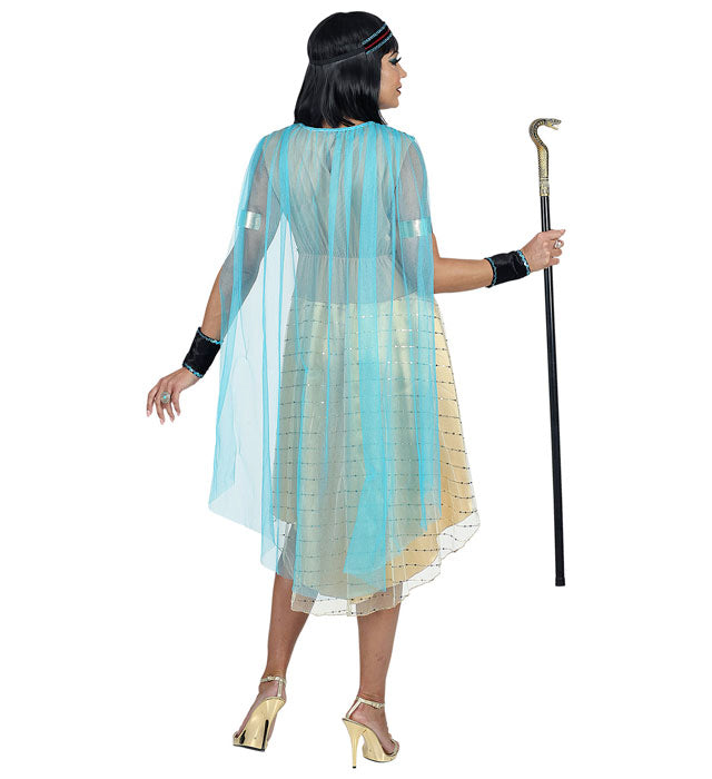 Egyptian Queen  Dress With Cape, Bracelets, Headband 