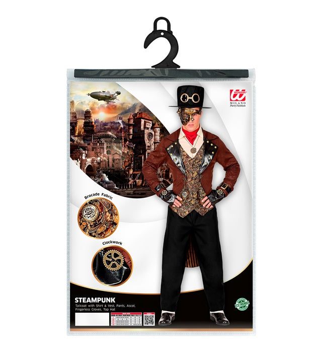 Steampunk  Tailcoat With Shirt & Vest, Pants, Ascot, Fingerless Gloves, Top Hat 