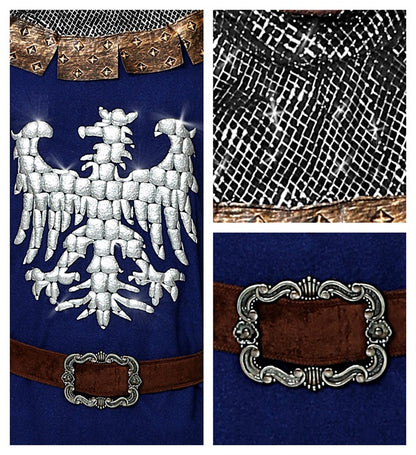 Knight  Coat With Cape, Belt, Hood 