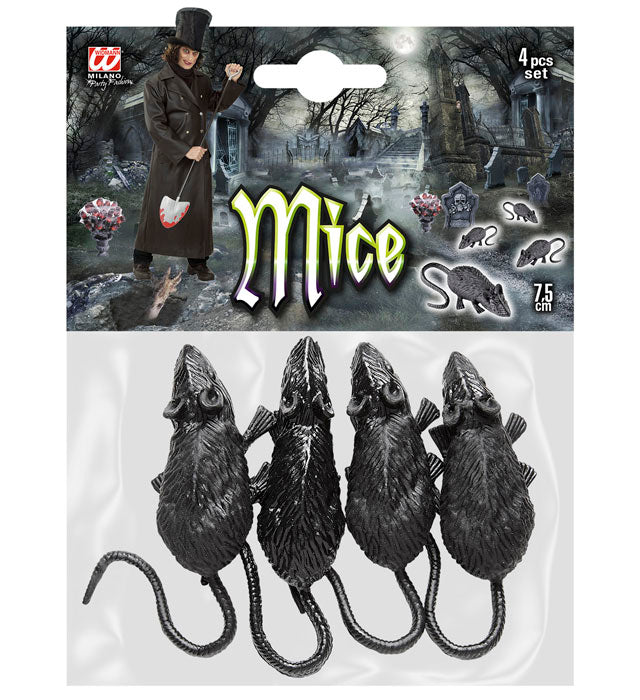 Set Of 4 Mice 9 Cm