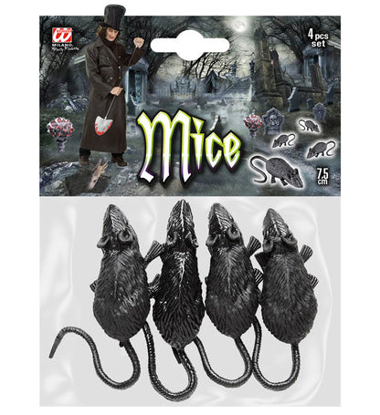Set Of 4 Mice 9 Cm