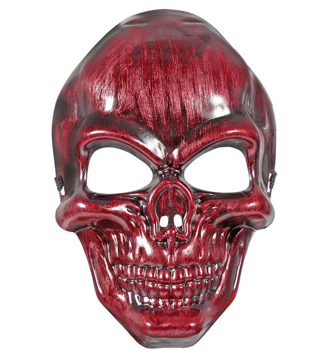 Red Metallic Skull Mask