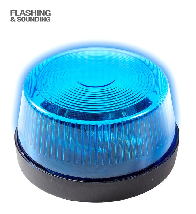Rotating Warning Light With Siren - Blue 7X4 Cm 