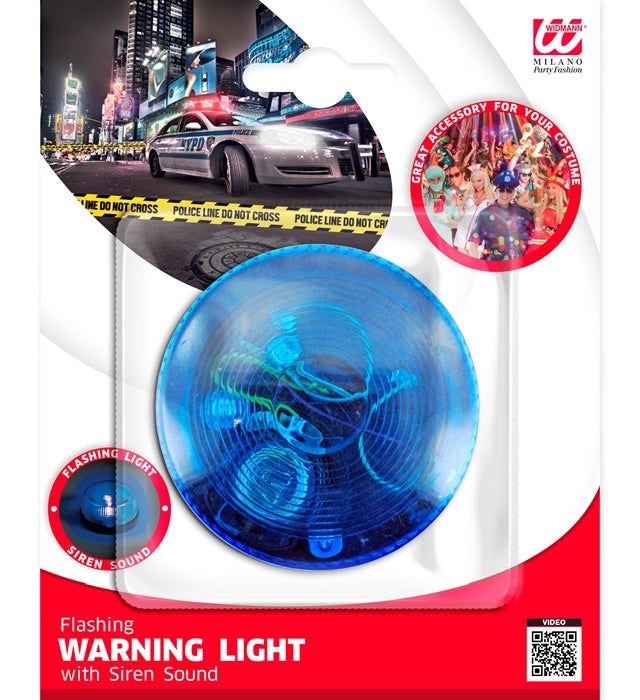 Rotating Warning Light With Siren - Blue 7X4 Cm 