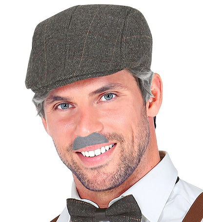 Grey Moustache Adhesive - 6 Styles Ass.