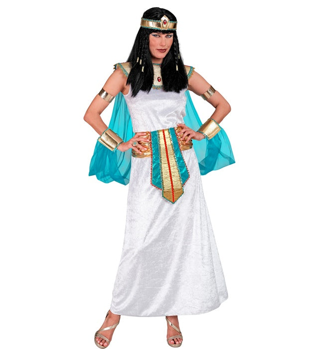 Egyptian Queen  Dress, Collar With Veils & Cuffs, Belt, Headpiece 
