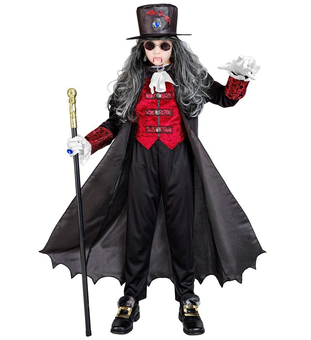 Vampire Lord  Long Coat With Vest And Jabot, Top Hat 