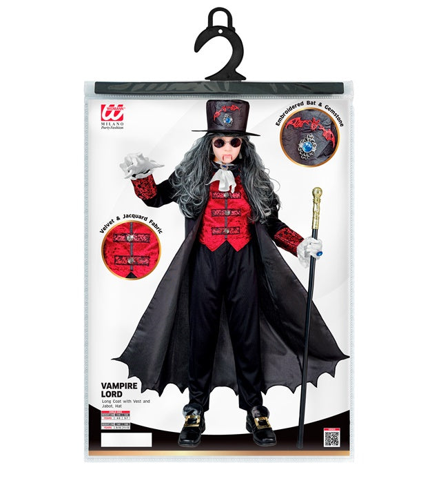 Vampire Lord  Long Coat With Vest And Jabot, Top Hat 