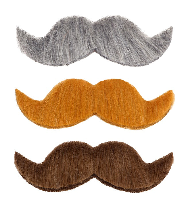Ambassador Moustache Adhesive - 3 Colors Ass.: Grey, Blond, Brown