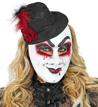Commedia Dell'Arte Bleeding Man Mask With Hat