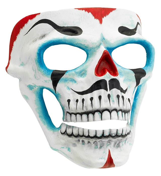 Dia De Los Muertos Clown Skull Mask 