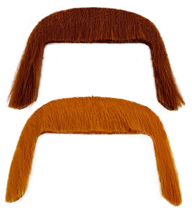 70S Moustache Adhesive - 2 Colors Ass.: Blond & Brown