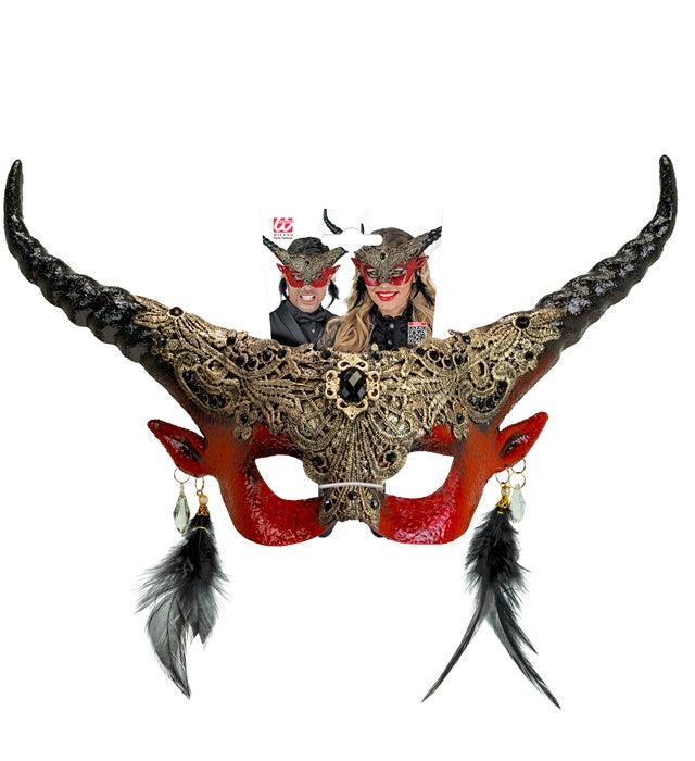 Theatrical Red Devil Eyemask