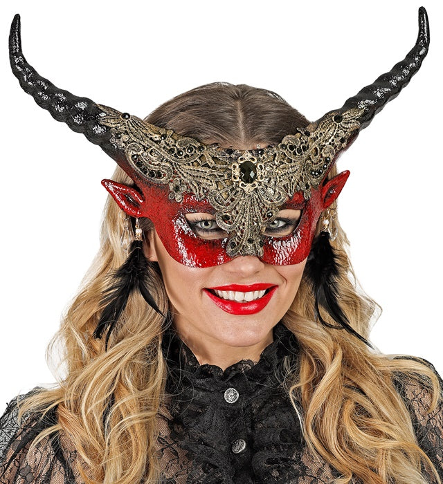 Theatrical Red Devil Eyemask
