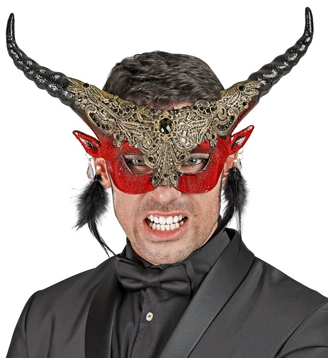Theatrical Red Devil Eyemask