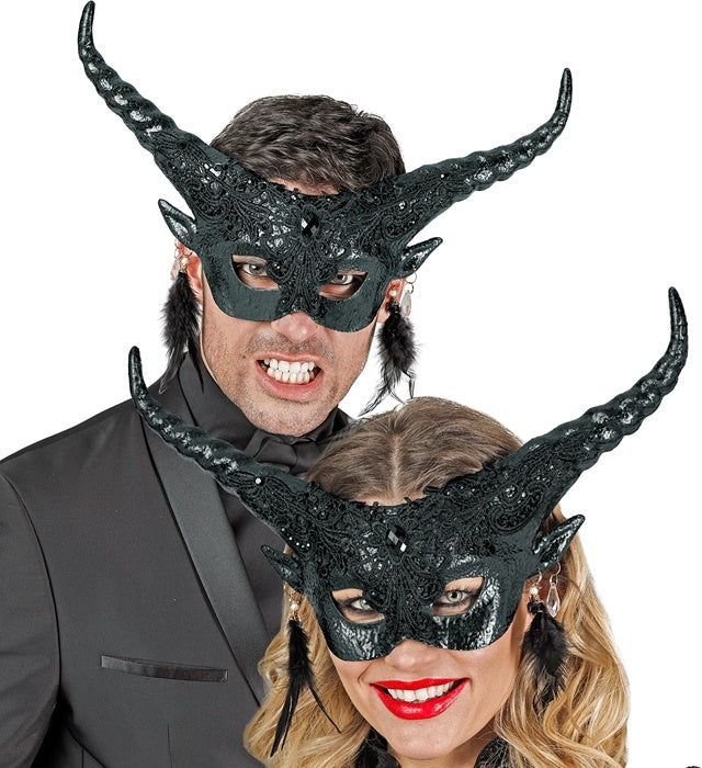 Theatrical Black Devil Eyemask