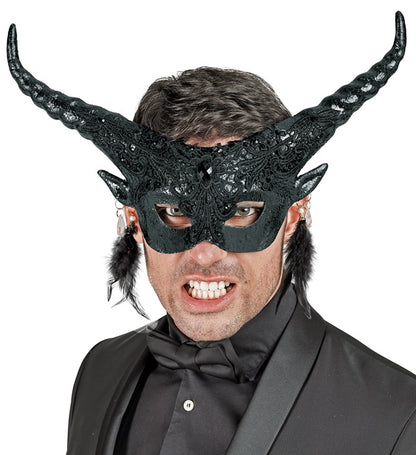 Theatrical Black Devil Eyemask