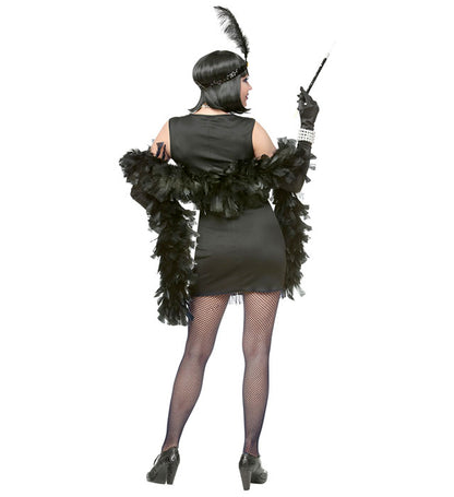 Roaring 20S Flapper  Dress, Headband With Feather 