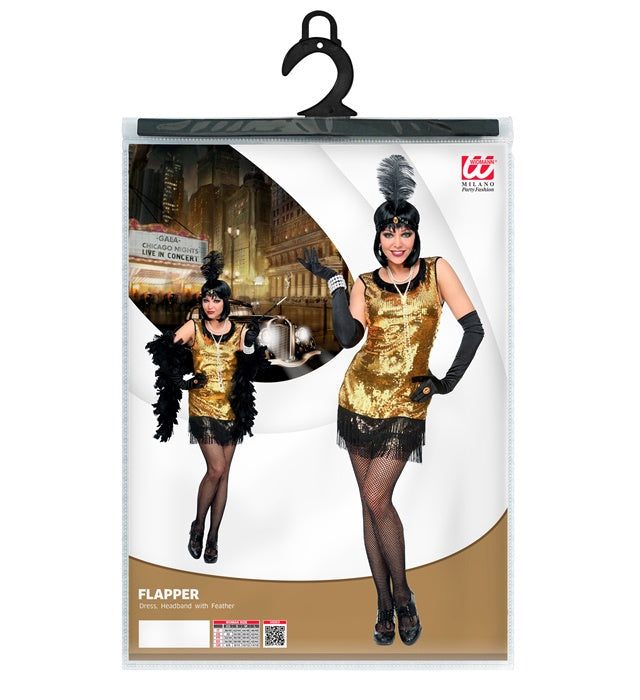 Roaring 20S Flapper  Dress, Headband With Feather 